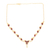 Gold-plated garnet pendant necklace, 'Golden Botanicals' - Handmade Gold-Plated Garnet Pendant Necklace