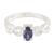 Iolite single stone ring, 'Infinity Blue' - Iolite and Sterling Silver Single Stone Ring from India thumbail