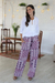 Viscose pants, 'Meena Bazaar in Purple' - Purple Print Viscose Pants