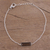 Smoky quartz pendant bracelet, 'Elegant Prism' - Smoky Quartz and 925 Silver Pendant Bracelet from India (image 2) thumbail