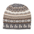 Alpaca blend knit hat, 'Alpaca Mountain' - Off-White Brown and Grey Diamond Motif Alpaca Blend Knit Hat