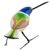 Ceramic figurine, 'Jacobin Hummingbird' - Guatemalan Handmade Jacobin Hummingbird Clay Bird Figurine (image 2d) thumbail