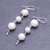Sterling silver cultured pearl dangle earrings, 'Silver Drizzle' - Sterling Silver and Cultured Pearl Dangle Earrings (image 2b) thumbail