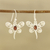 Garnet dangle earrings, 'Radiant Butterflies' - Butterfly-Themed Garnet Dangle Earrings from India