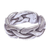 anillo de banda de plata - Anillo de plata karen tejido a mano.