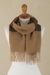 100% alpaca scarf, 'Caramel and Coffee' - Unisex Tan and Brown 100% Alpaca Scarf