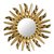 Mohena mirror, 'Bronze Sun' - Mohena Wood Modern Carved Handmade Mirror