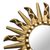 Mohena mirror, 'Bronze Sun' - Mohena Wood Modern Carved Handmade Mirror