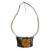 Wood and horn pendant necklace, 'Sunny Flower' - Yellow Flower Wood and Horn Pendant Necklace from Brazil