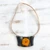 Wood and horn pendant necklace, 'Sunny Flower' - Yellow Flower Wood and Horn Pendant Necklace from Brazil