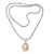Men's gold-accented pendant necklace, 'Golden Cave' - Men's Handcrafted Gold-Accented Pendant Necklace