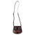 Leather sling, 'Andean Glory' - Black Leather Sling with Andean Textile and Adjustable Strap (image 2c) thumbail