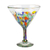 Handgeblasene Martini-Gläser, „Chromatic Gala“ (4er-Set) – Set mit 4 bunten mundgeblasenen Martini-Gläsern aus Mexiko