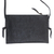 Leather sling bag, 'Subtle Signs in Black' - Black Leather Sling Bag from Bali