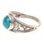 Sterling silver and reconstituted turquoise cocktail ring, 'Turquoise Charm' - Sterling Silver and Reconstituted Turquoise Cocktail Ring thumbail