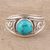 Sterling silver and reconstituted turquoise cocktail ring, 'Turquoise Charm' - Sterling Silver and Reconstituted Turquoise Cocktail Ring (image 2b) thumbail