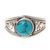 Sterling silver and reconstituted turquoise cocktail ring, 'Turquoise Charm' - Sterling Silver and Reconstituted Turquoise Cocktail Ring (image 2d) thumbail