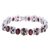 Garnet link bracelet, 'Sweet Glam' - Glam Garnet and Sterling Silver Link Bracelet from India