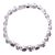 Garnet link bracelet, 'Sweet Glam' - Glam Garnet and Sterling Silver Link Bracelet from India