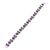 Garnet link bracelet, 'Sweet Glam' - Glam Garnet and Sterling Silver Link Bracelet from India