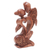 Holzstatuette - Romantische künstlerische Statuette aus Suar-Holz