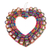 Cotton wreath, 'Quitapena Love' - Heart-Shaped Cotton Worry Doll Wreath from Guatemala thumbail