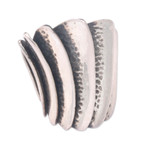 Sterling silver cocktail ring, 'Ruffled Seashell' - Sterling silver cocktail ring