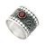 Garnet band ring, 'Young People' - Sterling Silver and Garnet Band Ring (image 2c) thumbail