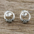 Sterling silver stud earrings, 'Lovely Curve' - Circular Sterling Silver Stud Earrings from Thailand