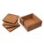 Set de montaña rusa de madera, (conjunto de 4) - Juego De Posavasos Simbólicos De Madera De Haya Tallada A Mano