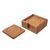 Set de montaña rusa de madera, (conjunto de 4) - Juego De Posavasos Simbólicos De Madera De Haya Tallada A Mano