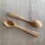 Wood serving spoons, 'Savory Traditions' (pair) - Armenian Hand Carved Beechwood Serving Spoons (Pair)