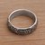 Sterling silver band ring, 'Destiny Engraved' - 925 Sterling Silver Swirling Fern Band Ring from Indonesia