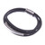 Leather strand bracelet, 'Mighty Strength in Black' - Leather Strand Bracelet in Black from Thailand (image 2d) thumbail