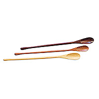 Cucharas de degustación de madera, 'Tasty Trio' (juego de 3) - Juego de 3 cucharas de degustación de mango largo de madera surtidas