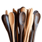 Wood tasting spoons, 'Tasty Trio' (set of 3) - Set of 3 Assorted Wooden Long Handled Tasting Spoons