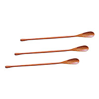 Wood tasting spoons, 'Tasty Trio in Brown' (set of 3) - Set of 3 Wooden Long Handled Tasting Spoons