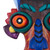 Ceramic mask, 'Age-Old Devil' - Colorful Ceramic Devil Mask from Peru