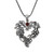 Garnet pendant necklace, 'Heart of the Vineyard' - Heart Shaped Sterling Silver Pendant Necklace with Grapes
