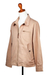 Men's cotton jacket, 'Breezy Day in Beige' - Men's Beige Cotton Twill Jacket from India