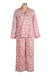 Cotton pajama set, 'Pink Spring' - Floral Printed Cotton Pajama Set in Pink Shade