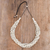 Ceramic beaded torsade necklace, 'Oceanic Breeze in White' - Ceramic Beaded Torsade Necklace in White from Guatemala (image 2) thumbail