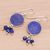 Lapis lazuli dangle earrings, 'Fairy Love' - Lapis Lazuli and Sterling Silver Dangle Earrings