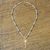 Gold plated cultured pearl pendant necklace, 'Faithful Soul in Pink' - Gold Plated Cultured Pearl Pink Cross Necklace from Thailand (image 2b) thumbail
