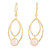 Gold-plated rose quartz dangle earrings, 'Private Eyes' - Hand Crafted Gold-Plated Rose Quartz Dangle Earrings