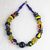 Recycled plastic beaded necklace, 'Eternally Beautiful' - Recycled Plastic and Cotton Necklace from Ghana