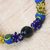 Recycled plastic beaded necklace, 'Eternally Beautiful' - Recycled Plastic and Cotton Necklace from Ghana