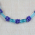 Halskette aus recycelten Glasperlen - Halskette aus recycelten Glasperlen in Blau aus Ghana