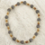 Wood and terracotta beaded necklace, 'Rustic Royal' - Artisan Crafted Rustic Beaded Necklace from West Africa