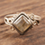 Labradorite single stone ring, 'Grey Morning' - Labradorite and Sterling Silver Single Stone Ring (image 2b) thumbail